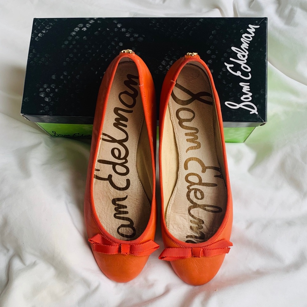 VTG SAM EDELMAN ORANGE BALLET FLATS